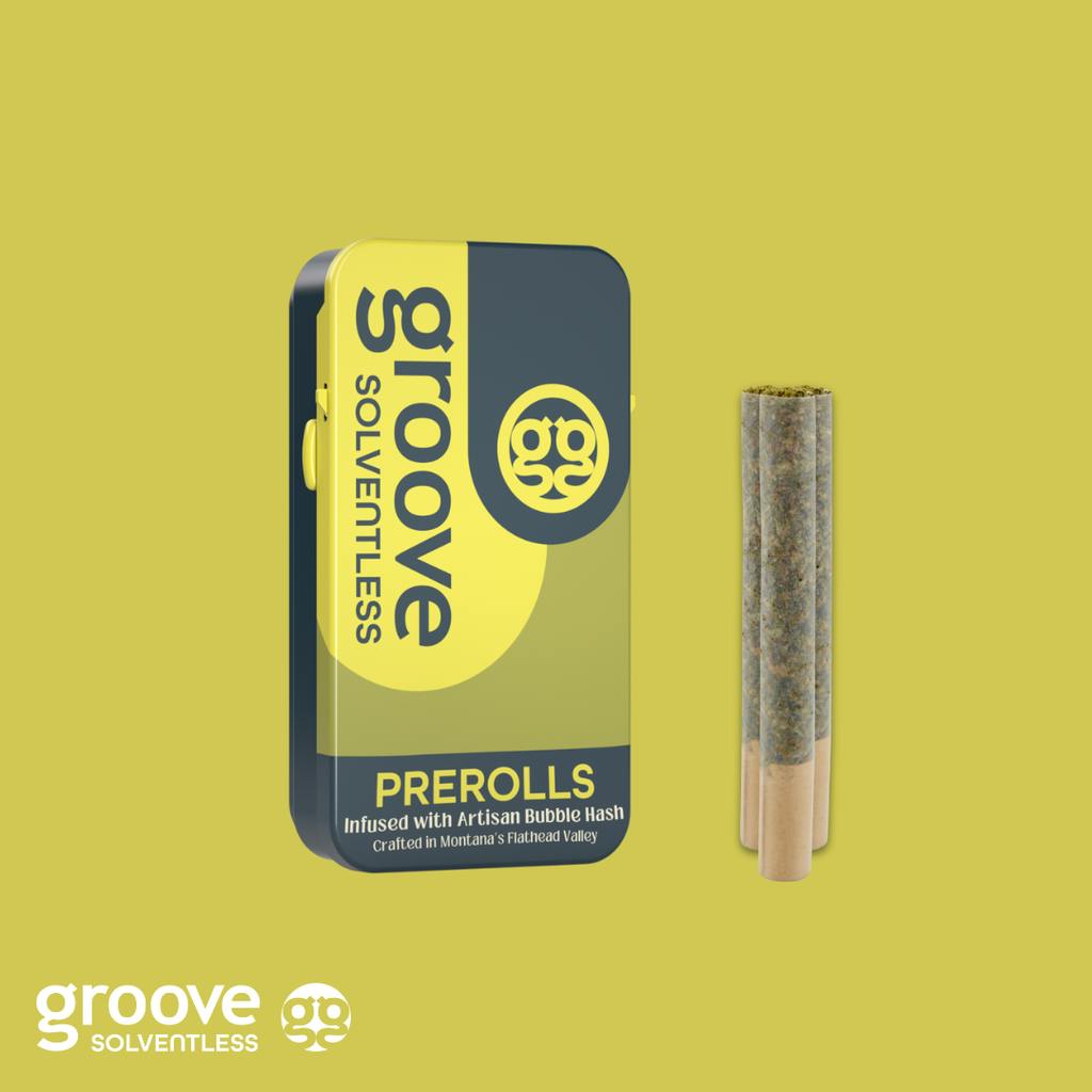 Groove Solventless Lemon Cherry Hash Infused Pre-Roll Pack 0.8g Each | 3 Pack