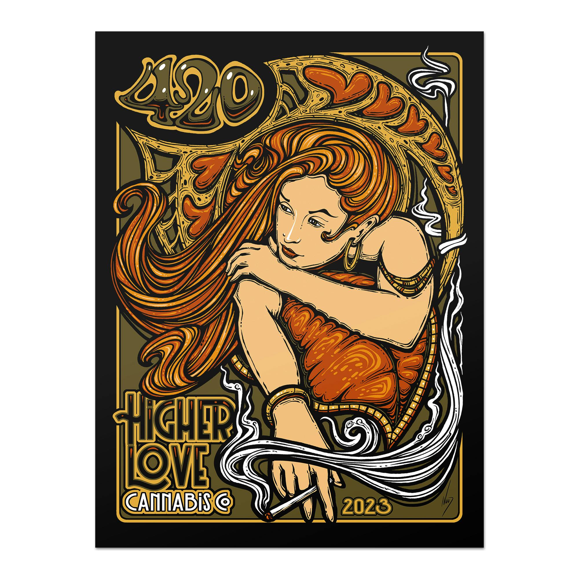 Higher Love Spirit of 420 Poster at Higher Love Cannabis Dispensary Crystal Falls