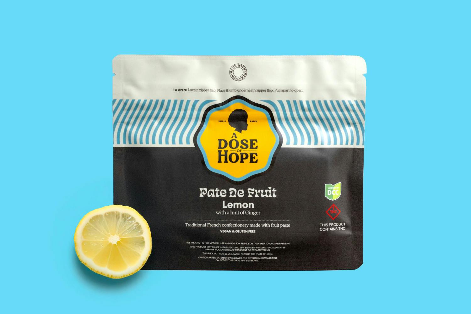 Lemon Ginger Pate De Fruit RSO Gummies - 1214022