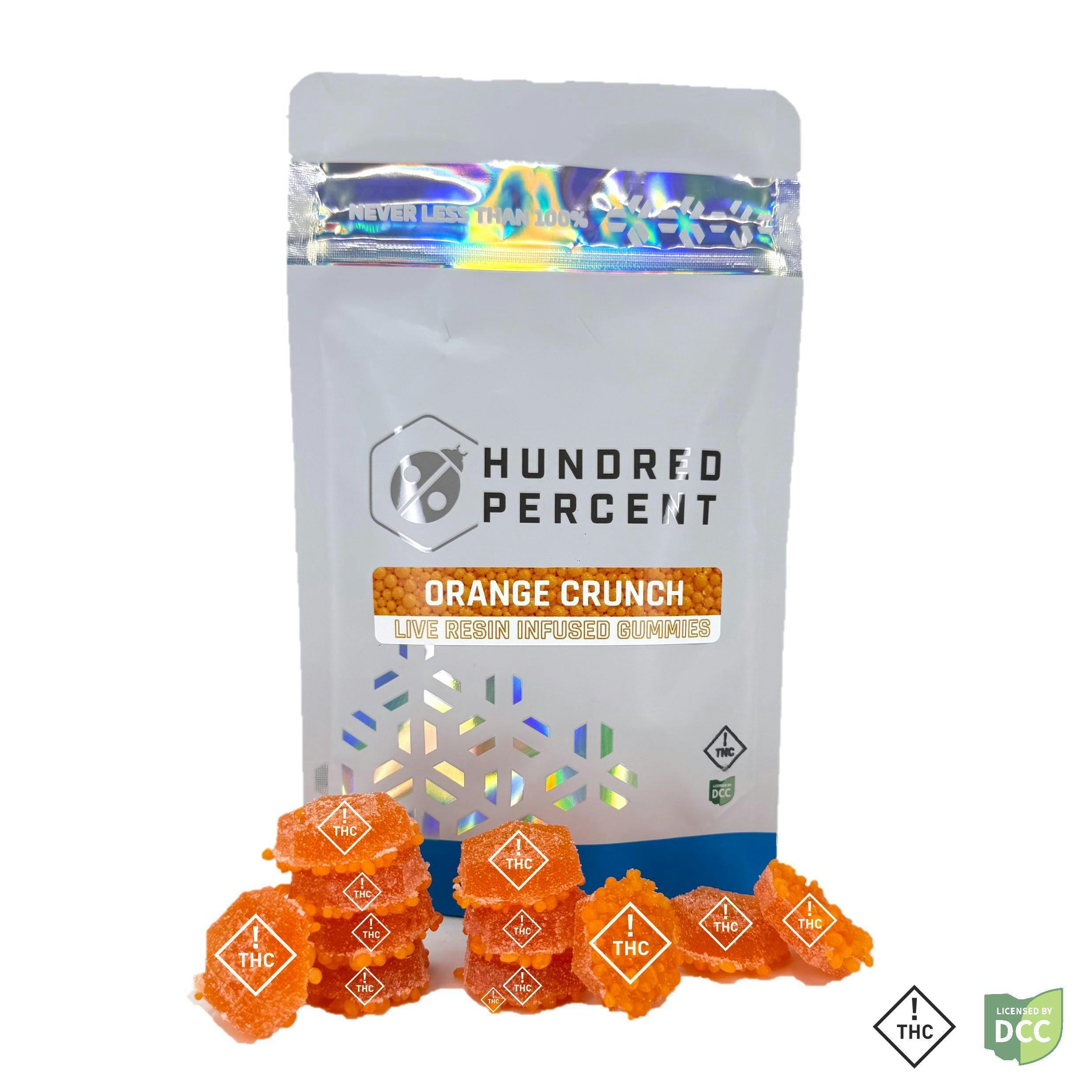 Orange Crunch Live Resin Infused Gummies 10pk - 1325694