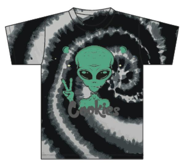 Cookies | T-Shirt Alien Tie Dye Black | Large