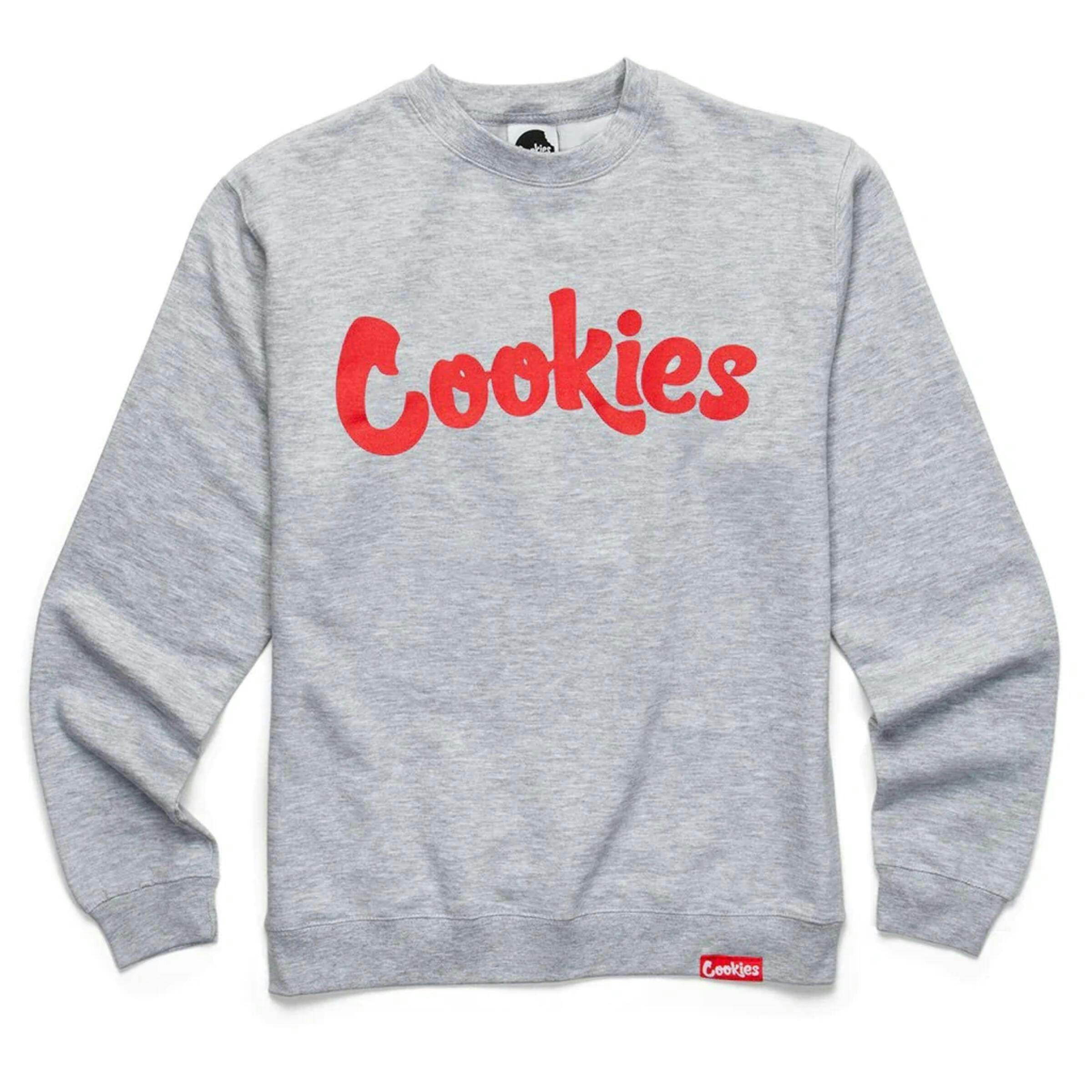Cookies | Grey Crewneck Red Script | 3XL