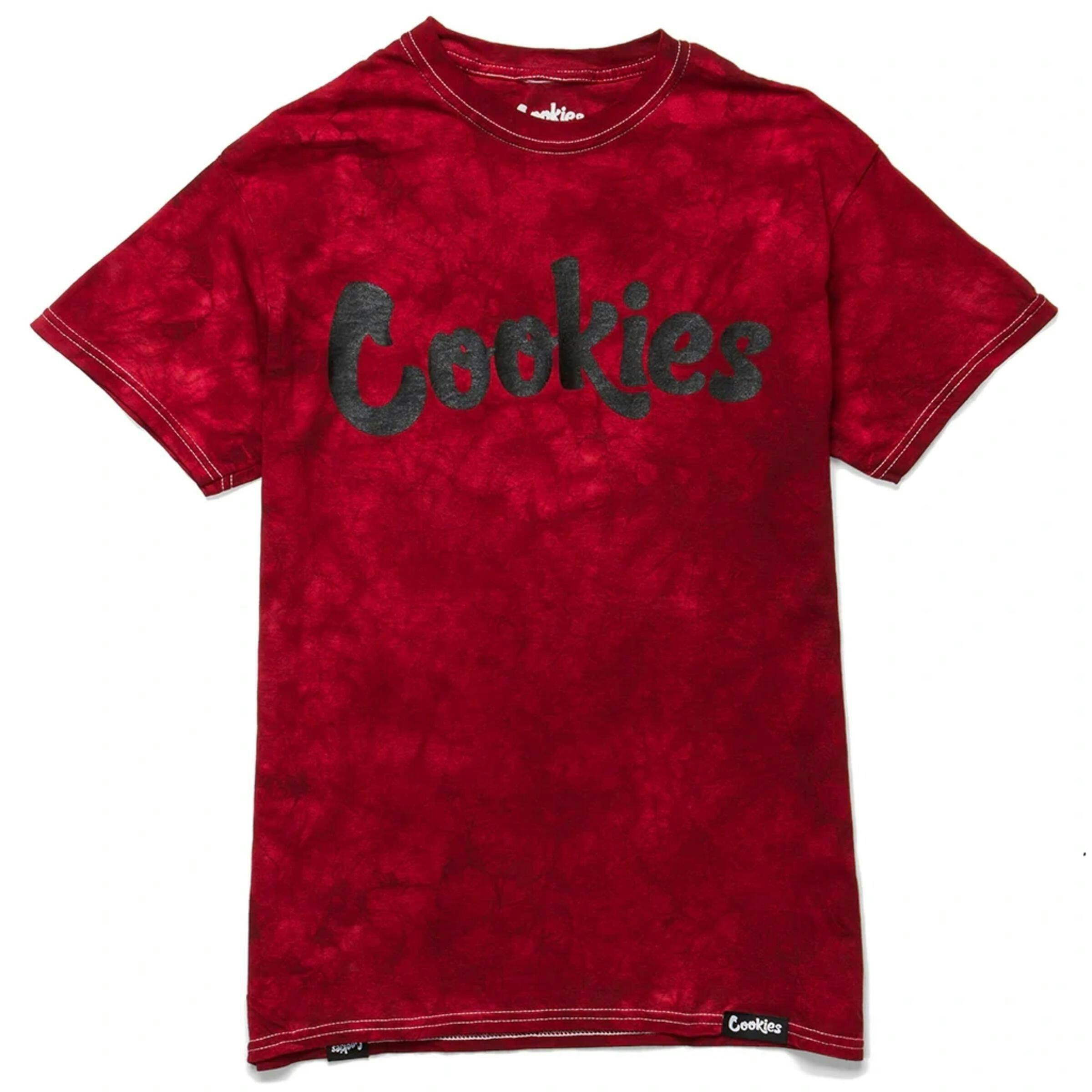 Cookies | Tie Dye Red Shirt Black Script | Small