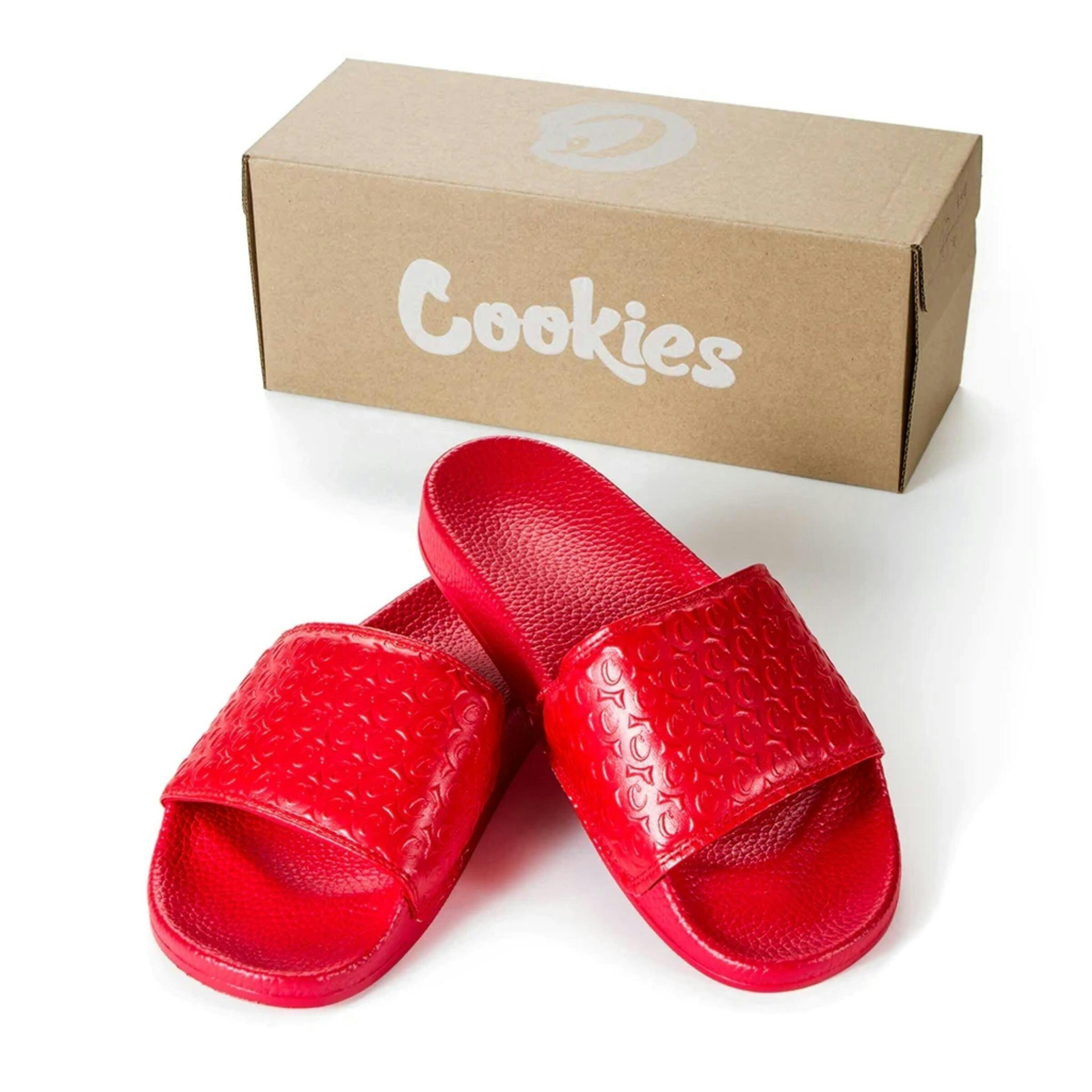 Cookies Slides | Embossed Monogram | Red | 4