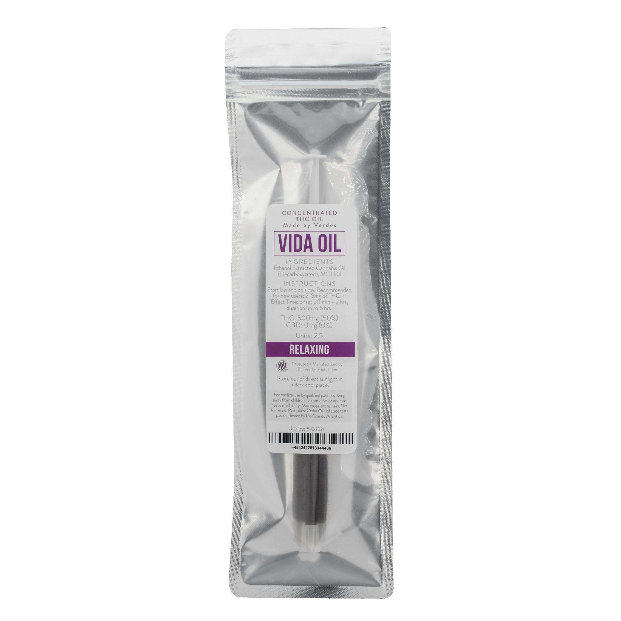 Verdes | Vida Oil | 500mg THC
