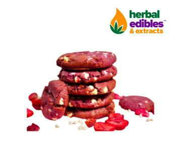 Herbal Edibles | Strawberry White Chocolate Chip Cookies | 100mg (Medical)