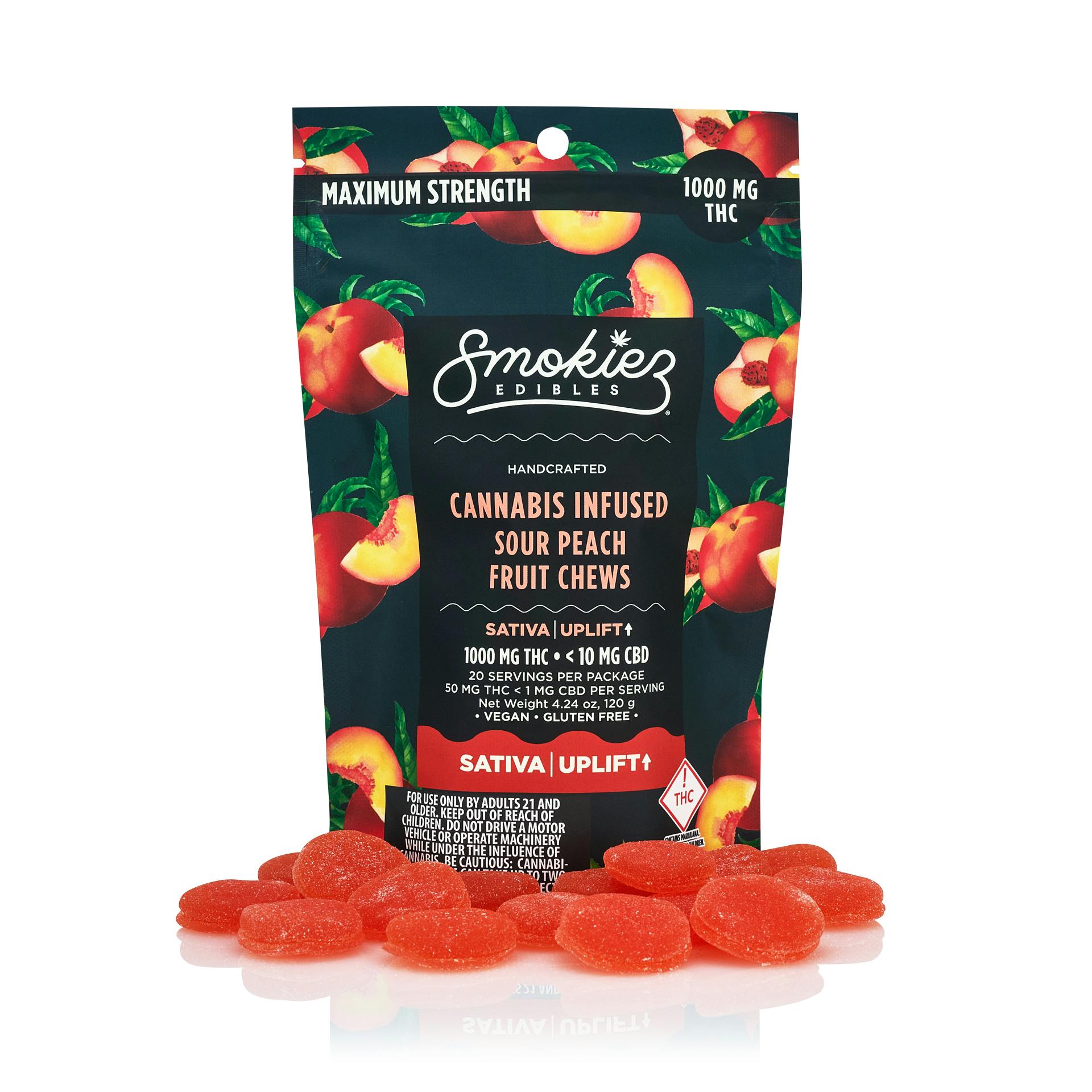 Smokiez | 1000mg Gummies MED | Sour Peach