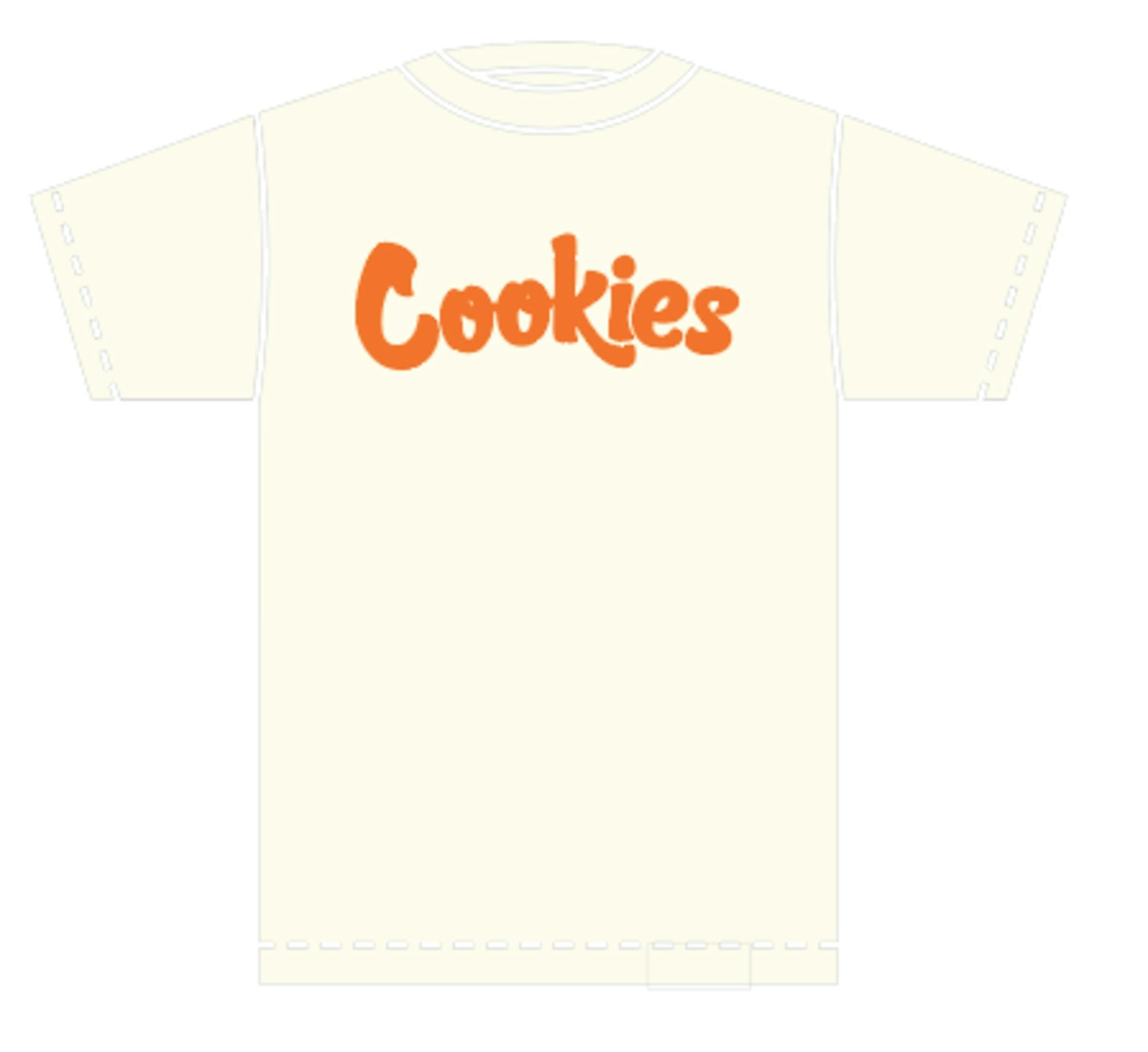 Cookies | Cream Shirt | Orange Script | Small