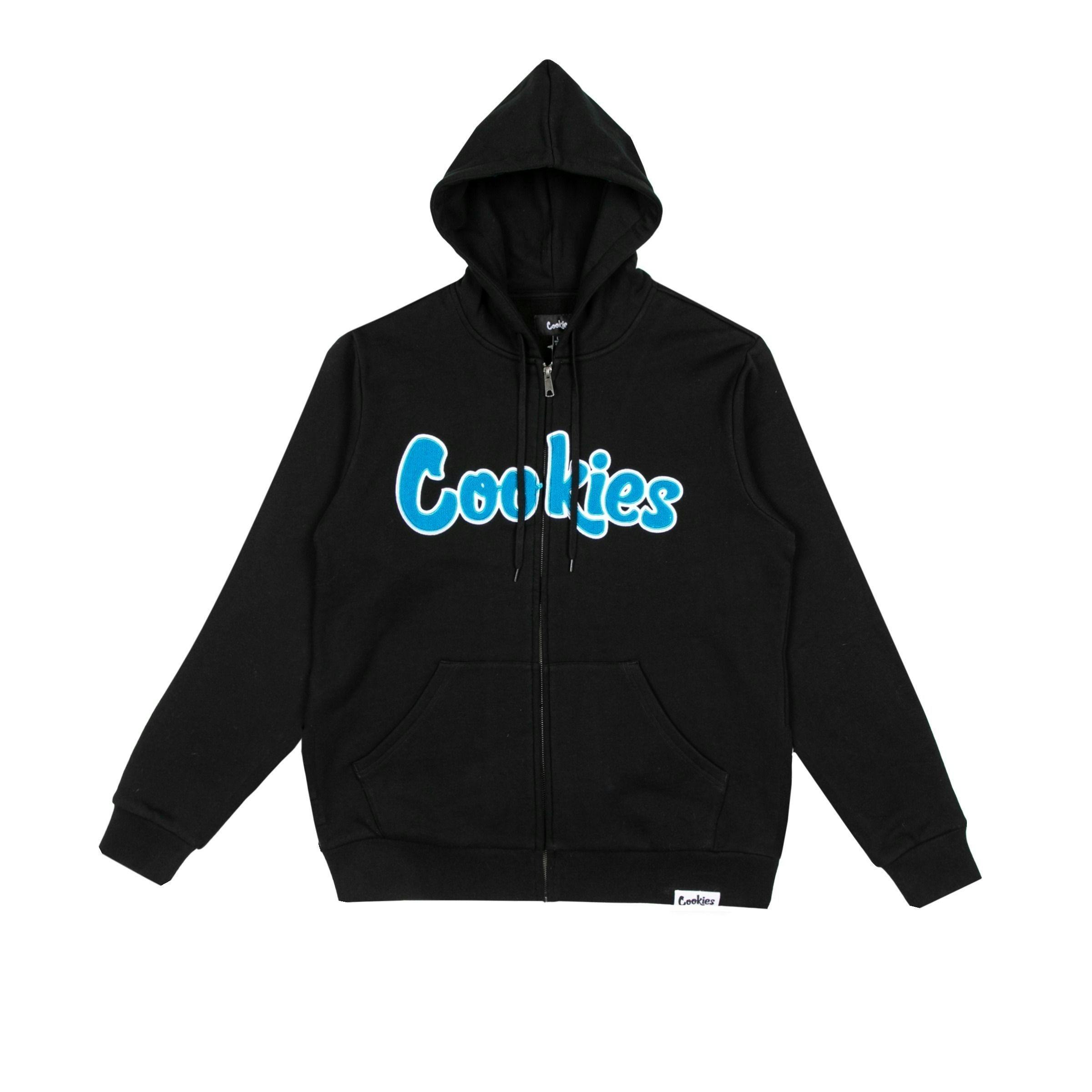 Cookies | Black Twill Applique Zip Hoodie | Medium