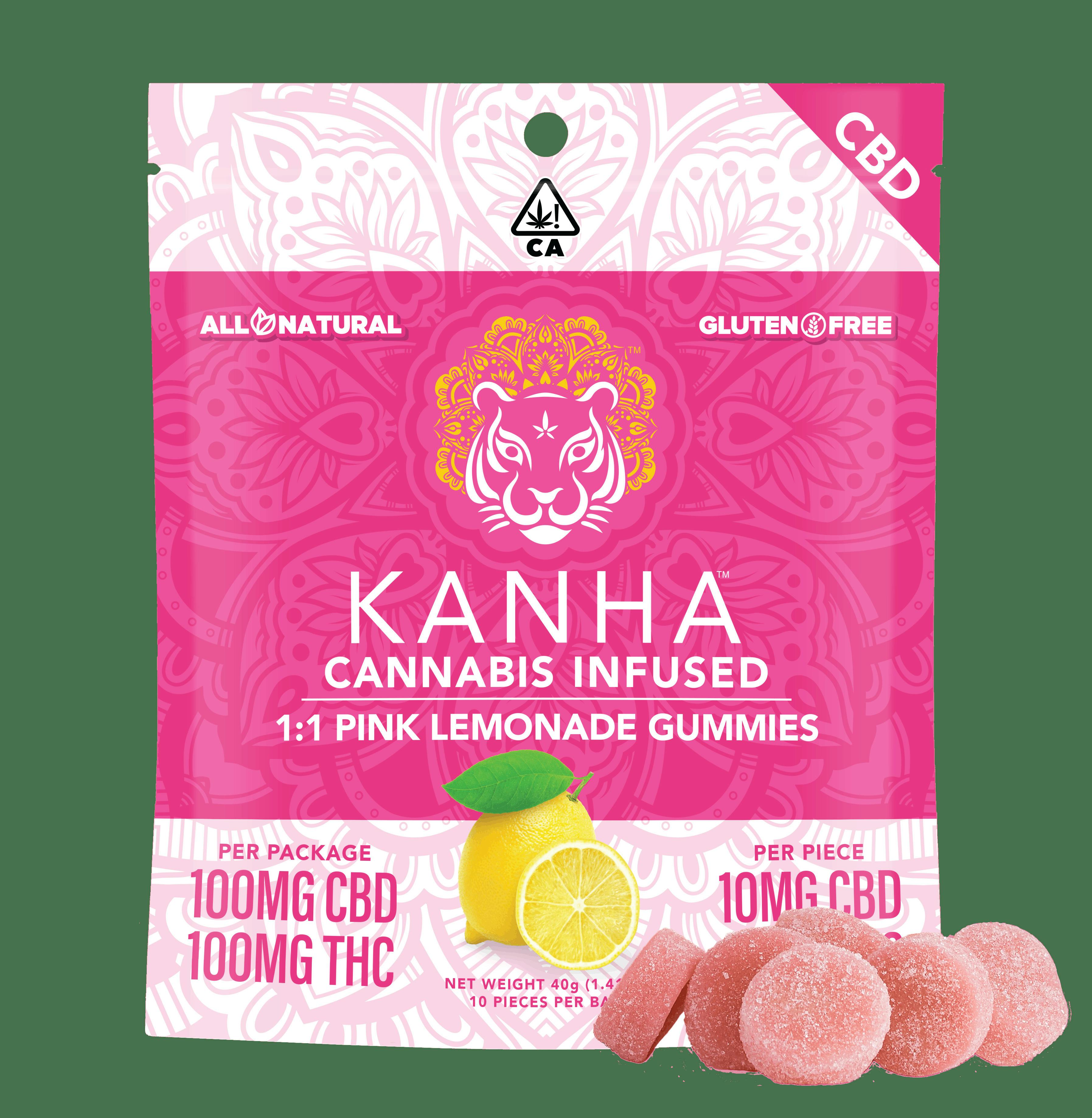 Kanha - Pink Lemonade Gummy 1:1 (100mg)