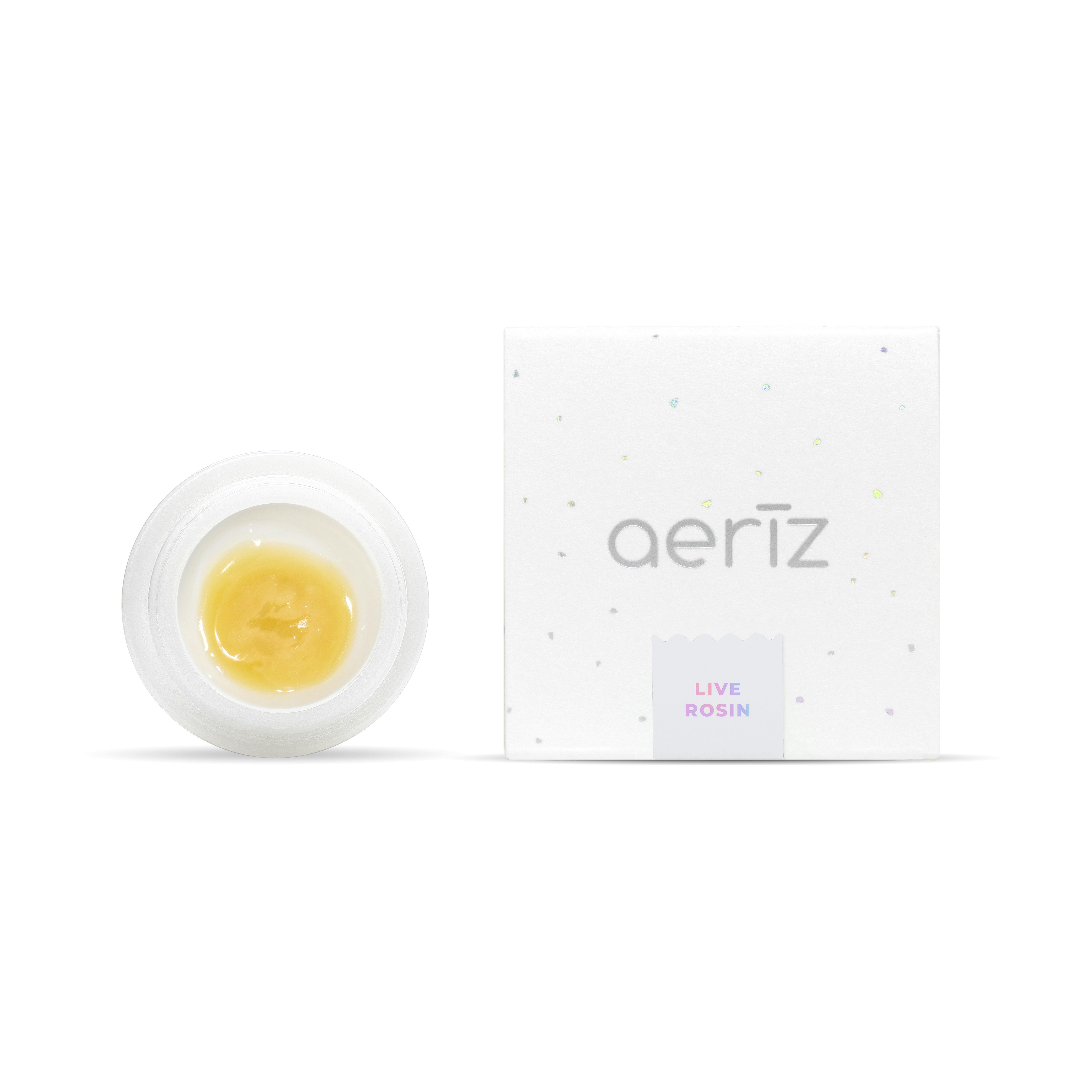 Aeriz GMO Oz 1g Live Rosin Badder Sativa at Mystic Greenz