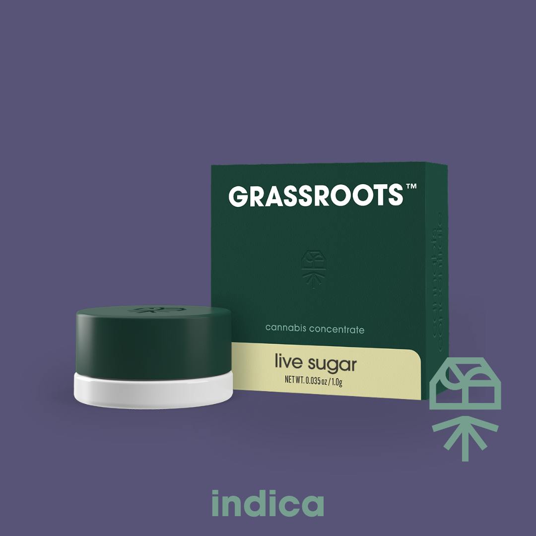 Grassroots Ray Charles 1g Live Sugar Indica at Mystic Greenz