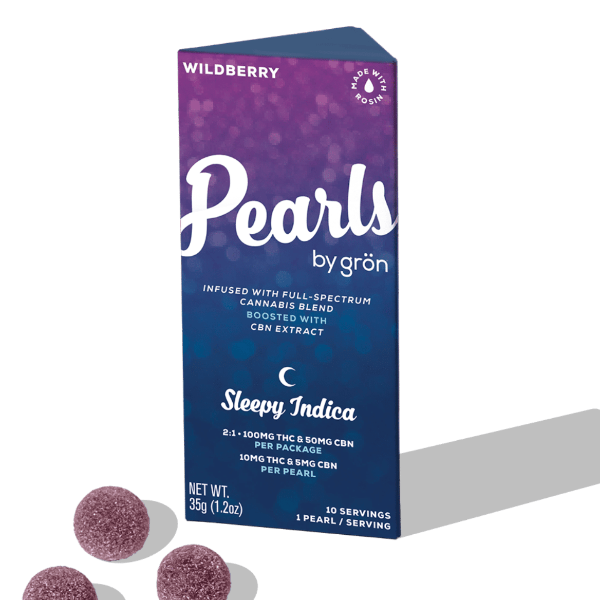 Gron Pearls Wildberry Pearls 2:1 THC/CBN Indica 100mg
