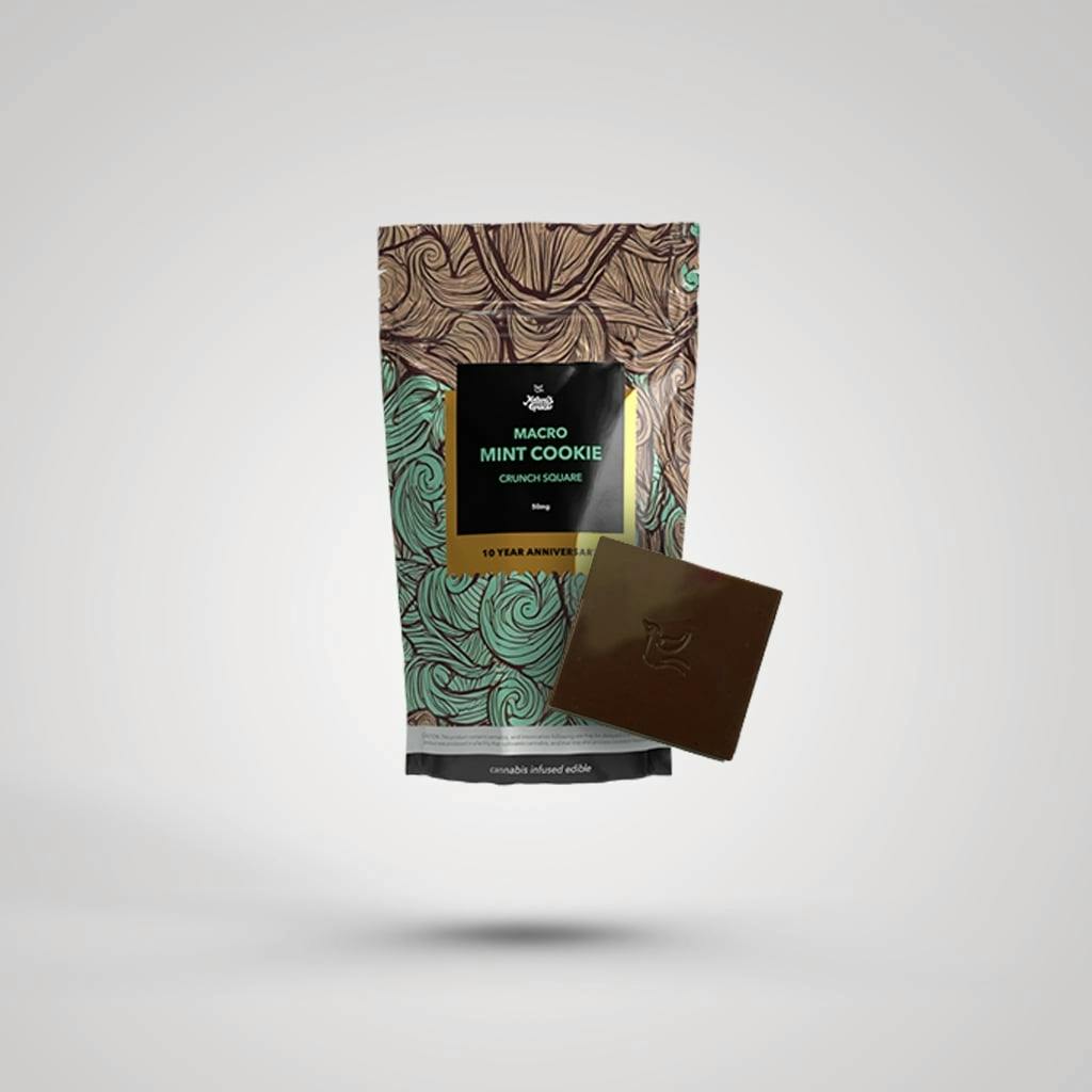 Nature's Grace and Wellness MACRO Mint Crunch Square Chocolate 100mg