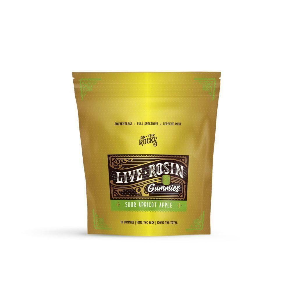 On the Rocks Apricot Apple Live Rosin Gummy 100mg, 10pk