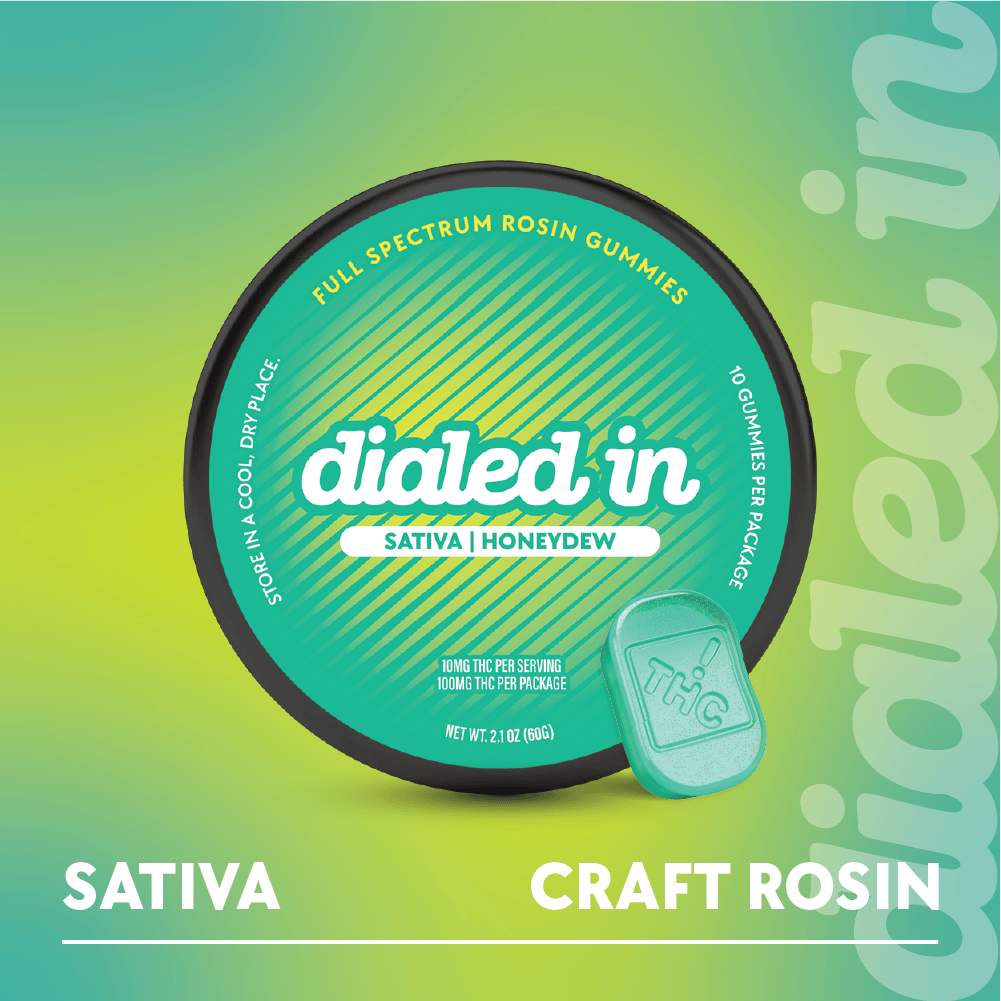 Dialed In Honeydew Gummies 100mg 10Pk
