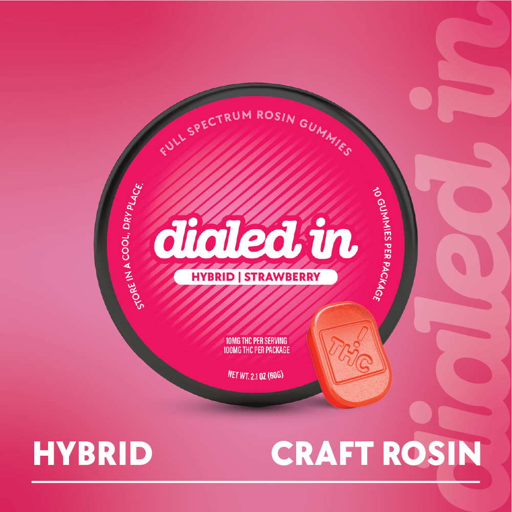 Dialed In Strawberry Gummies 100mg,10pk