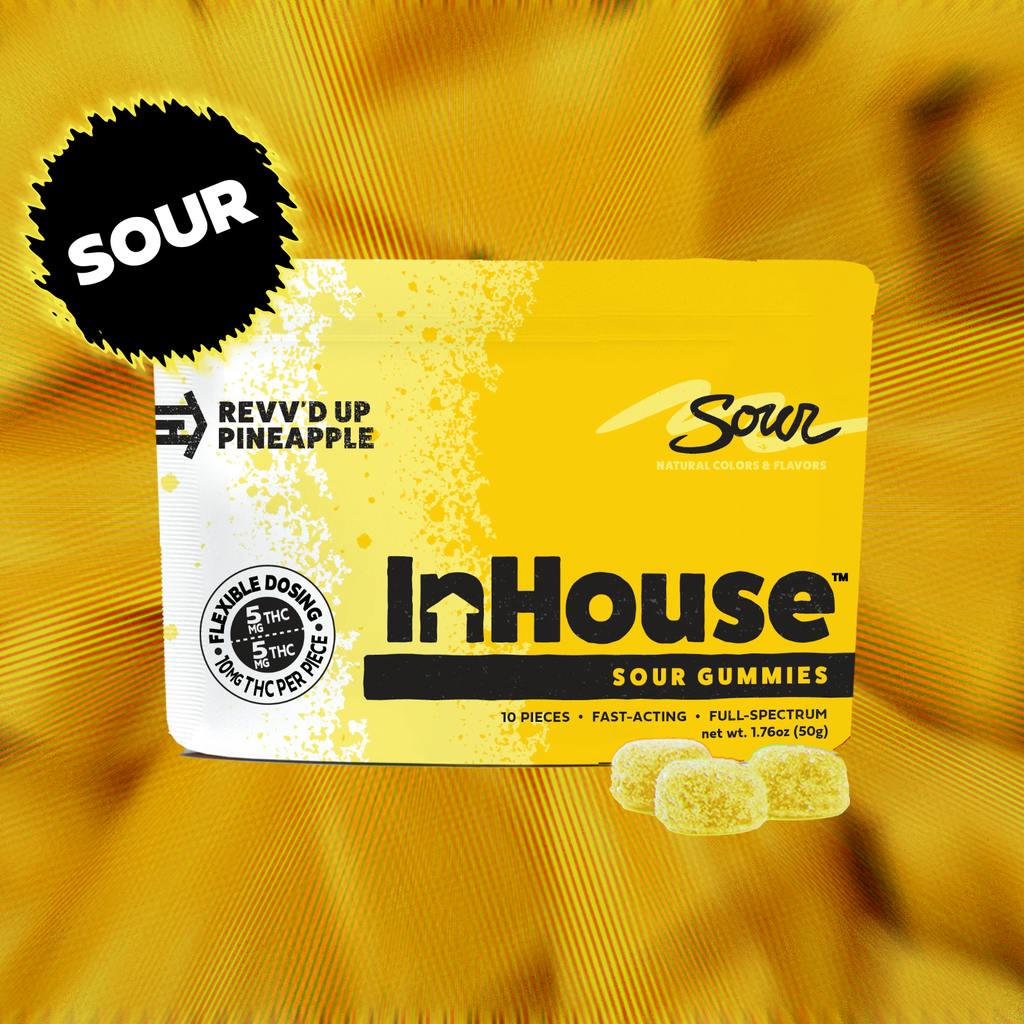 InHouse Sour Pineapple 100mg, 10pk