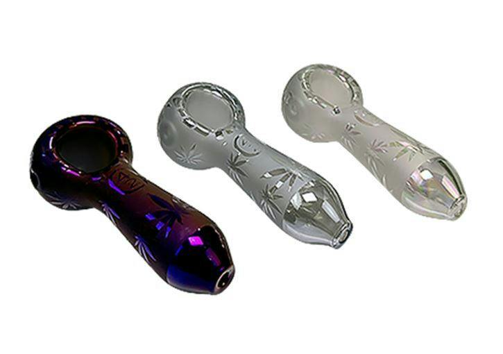 4" Iridized Etched Leaf Spoon