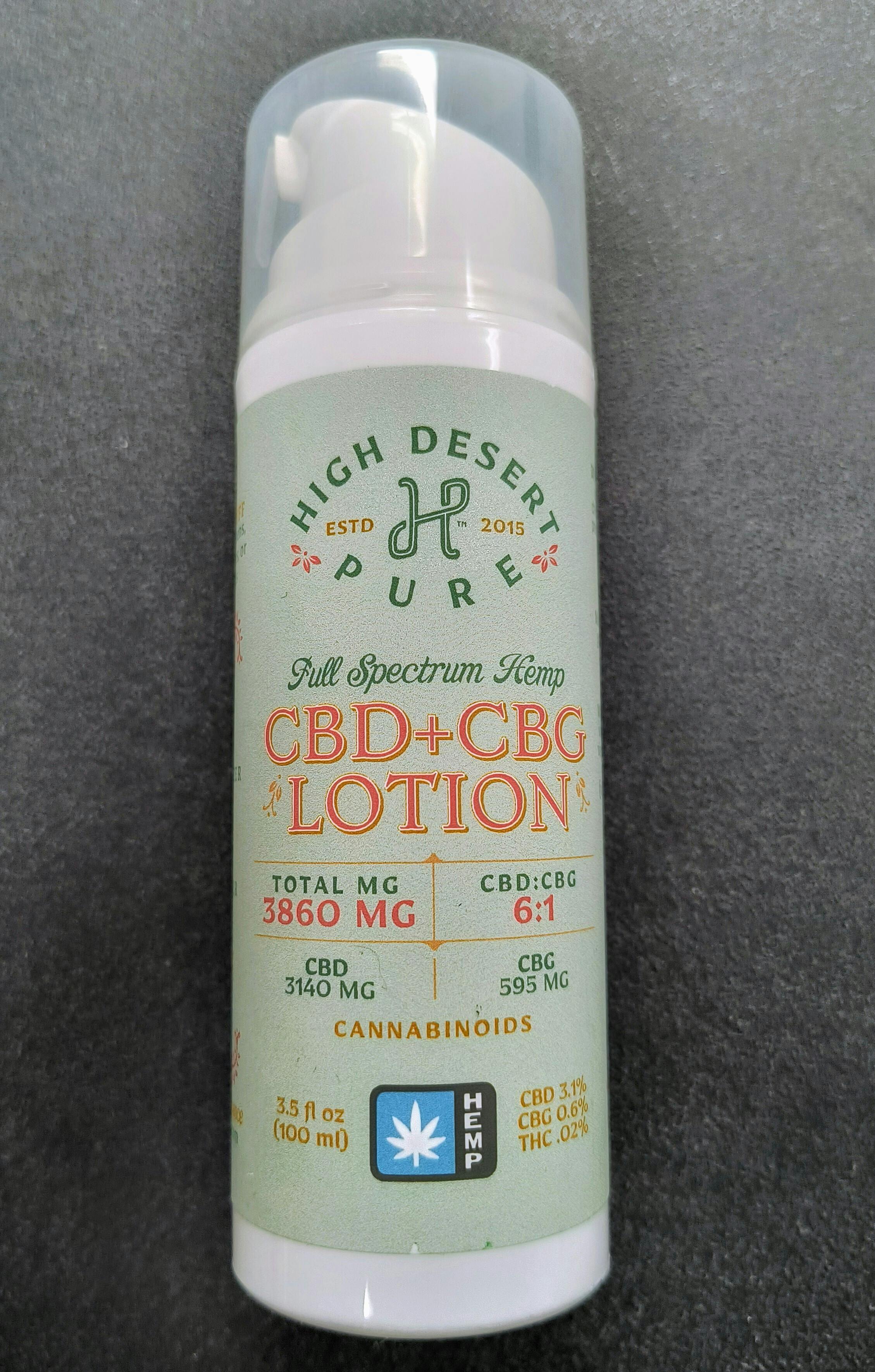 HDP CBD+CBG Lotion