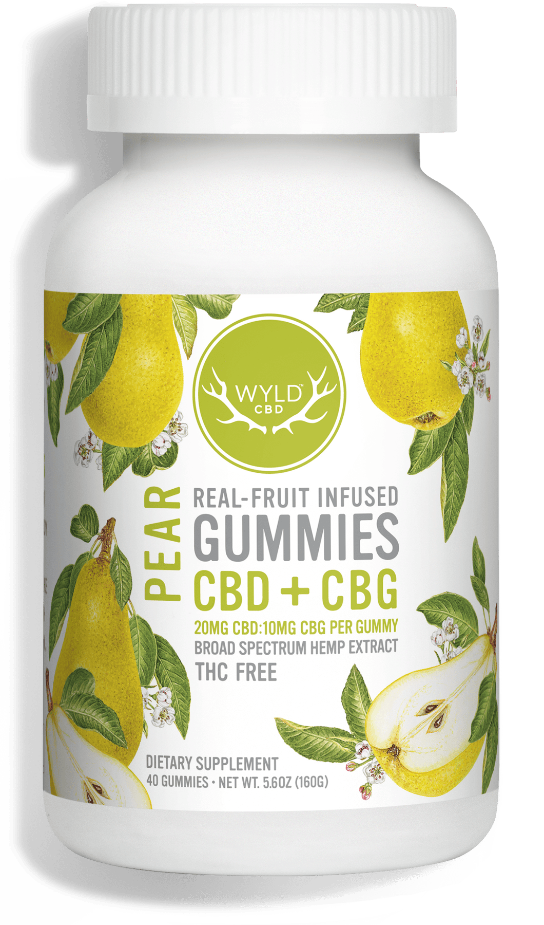 Pear 2:1 CBD:CBG Gummies | 200mg | 10ct | 20mg/ea
