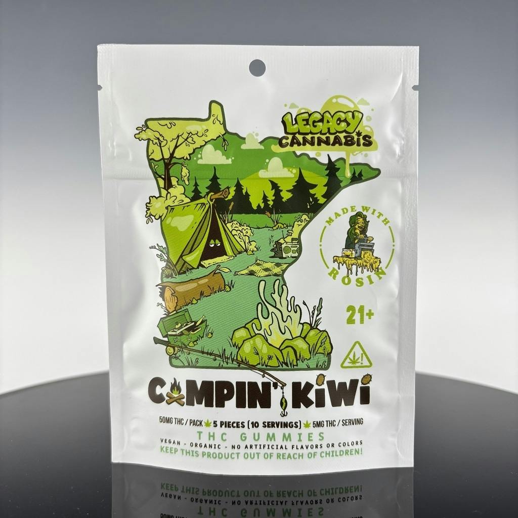 Legacy Cannabis - Rosin Infused Gummies - 50mg THC - Campin' Kiwi