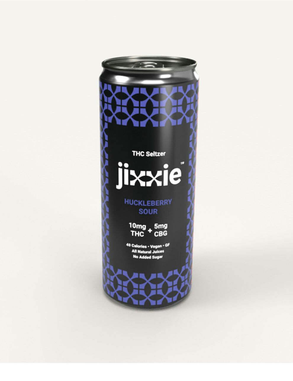 Jixxie - THC Seltzer - 10mg THC + 5mg CBG - Huckleberry Sour