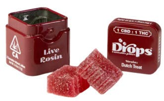 Cranberry [H] - 100MG 1:1 CBD:THC Live Rosin Gummies 2PK