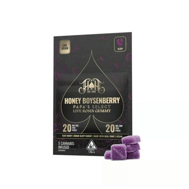 Honey Boysenberry [I] - 100MG 1:1 CBN Live Rosin Gummies 5PK