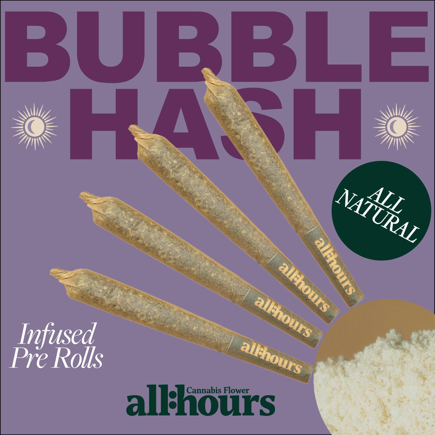 all:hours Air Hdz Bubble Hash Infused Shorties 41647