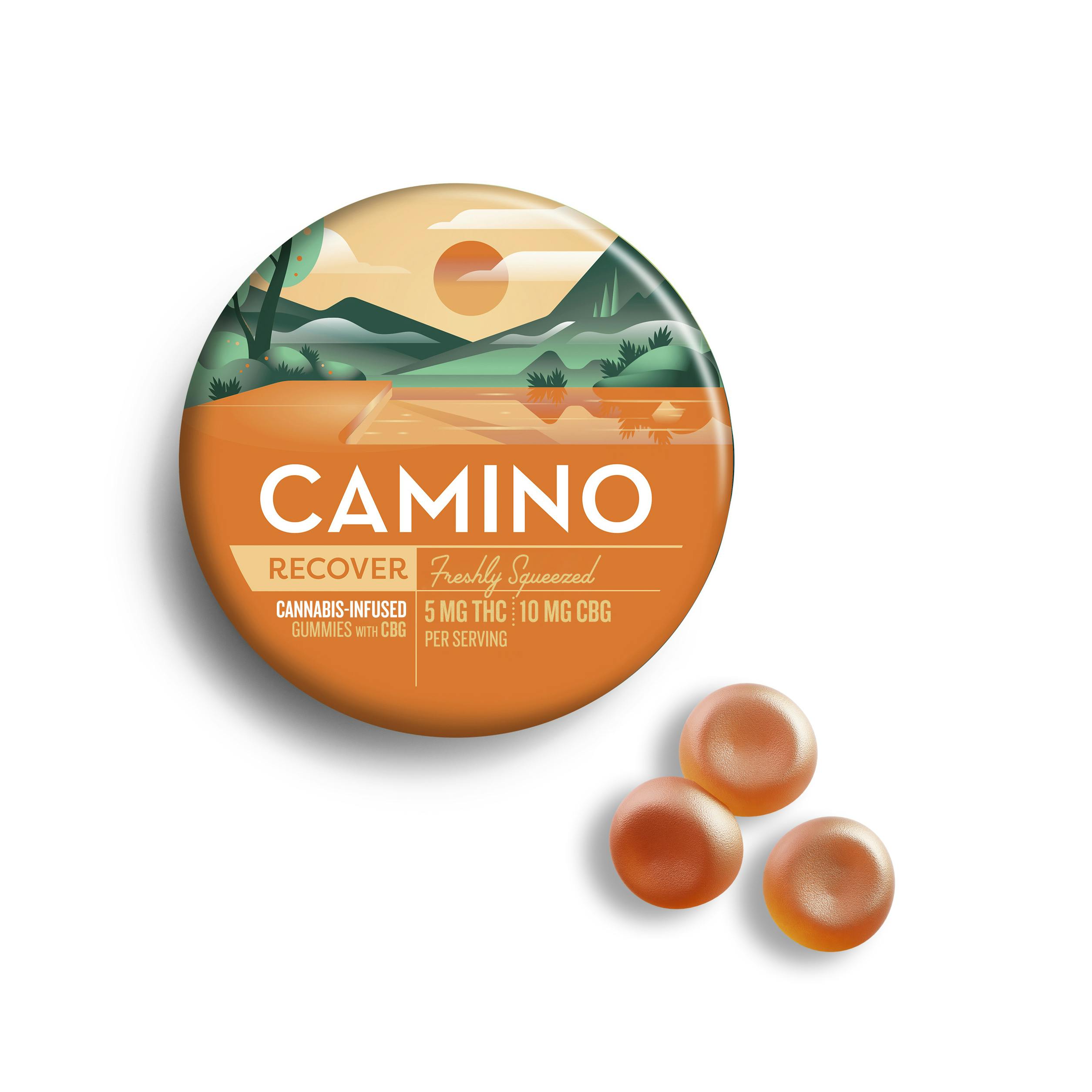 Camino Freshly Squeezed with CBG 5:10 Cannabis-Infused Gummies 00559