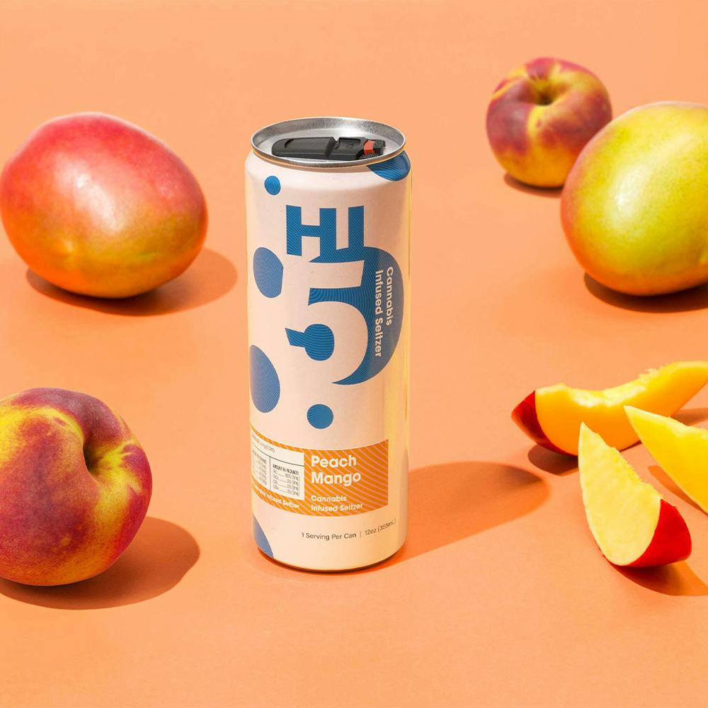 HI5 | Peach Mango | THC Seltzer | Beverage at Lit New Haven Cannabis Dispensary