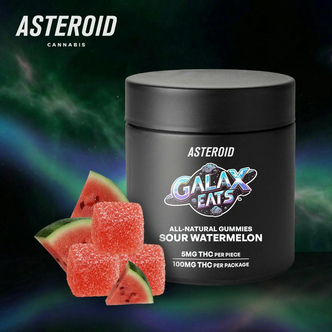 Asteroid Galaxeats Gummies Sour Watermelon C0170000075 at Lit New Haven Cannabis Dispensary
