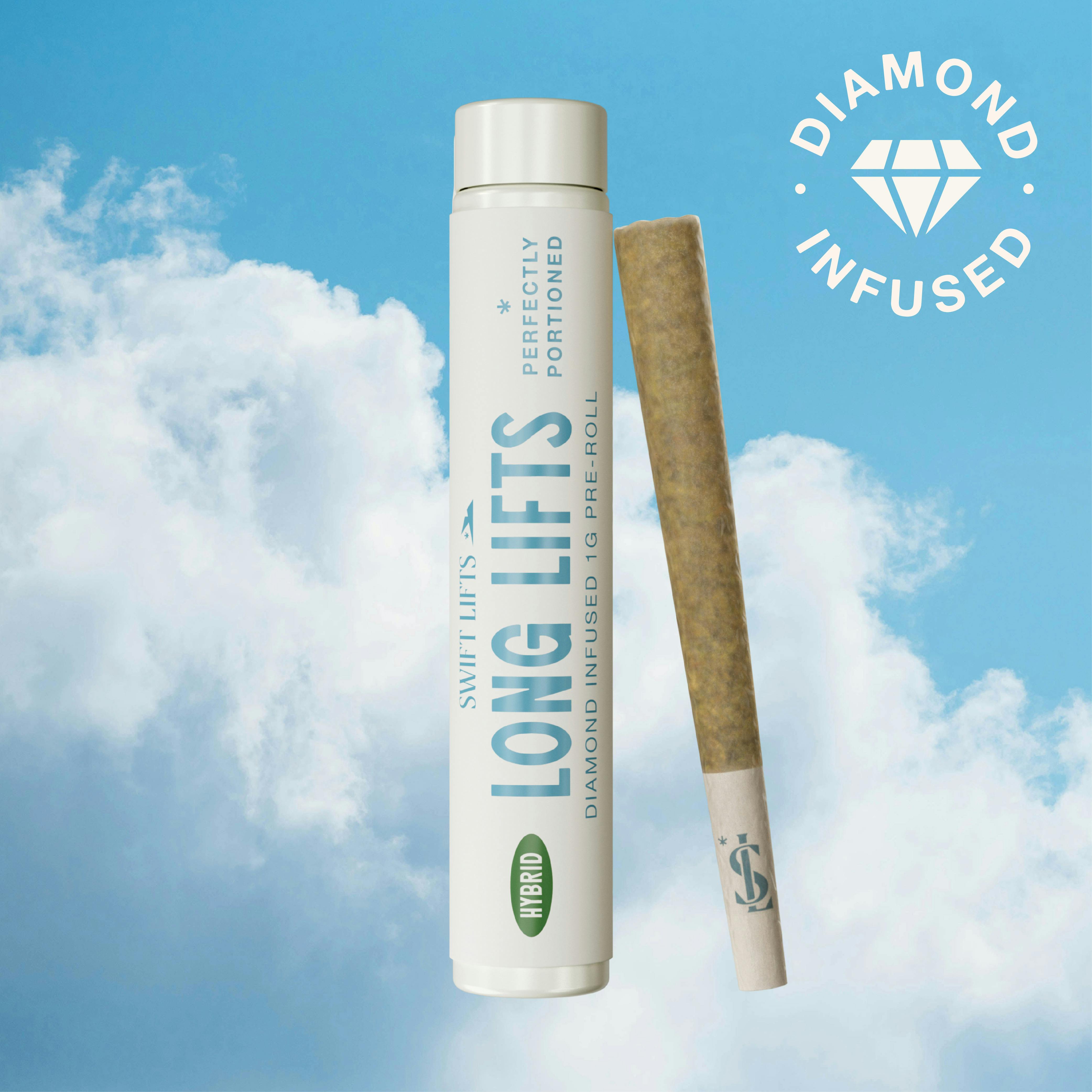 Long Lifts Diamond-Infused Red Gary Single Pre-Roll 1g H 27449 at Lit New Haven Cannabis Dispensary