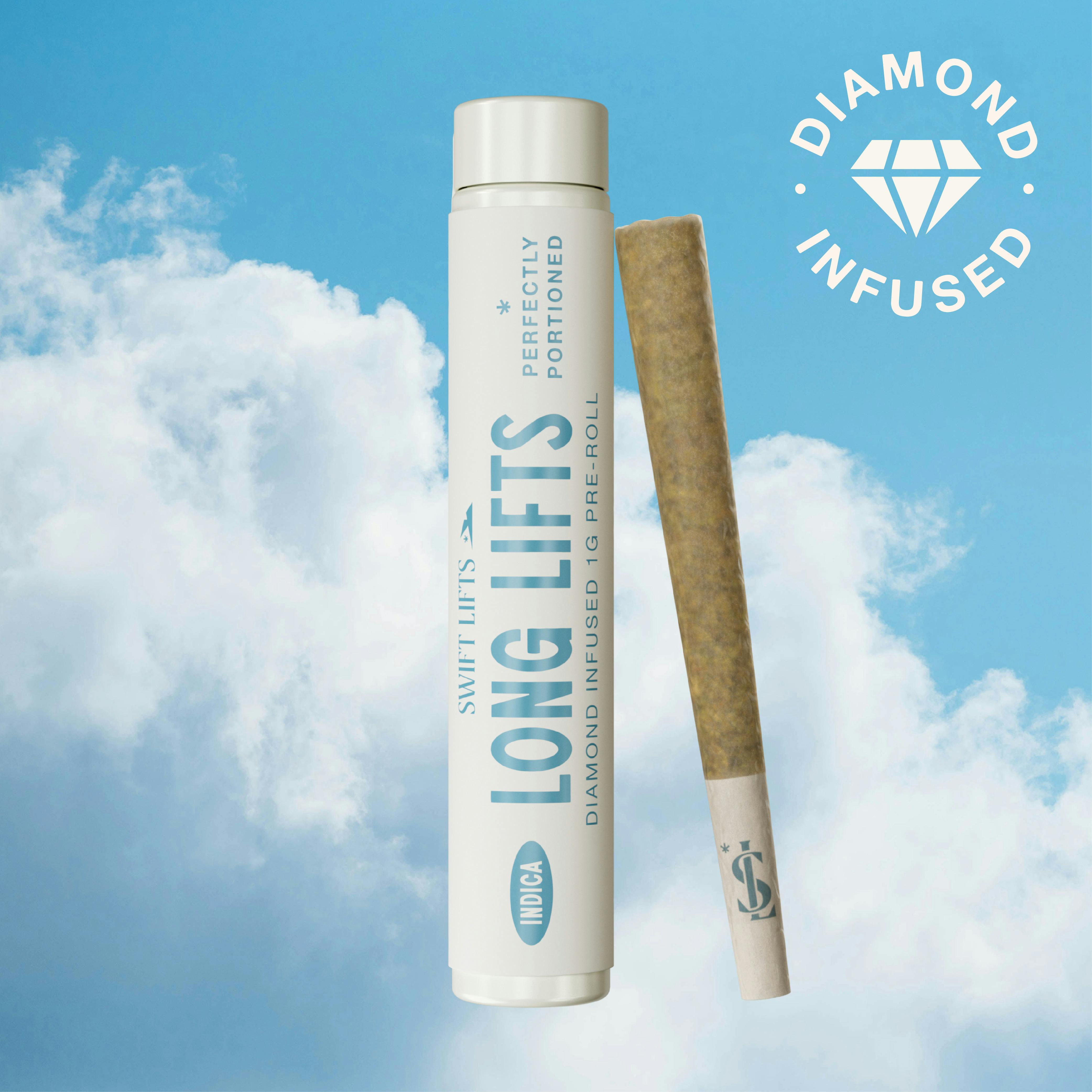 Long Lifts Diamond-Infused Original Glue Single Pre-Roll 1g I 27407 at Lit New Haven Cannabis Dispensary