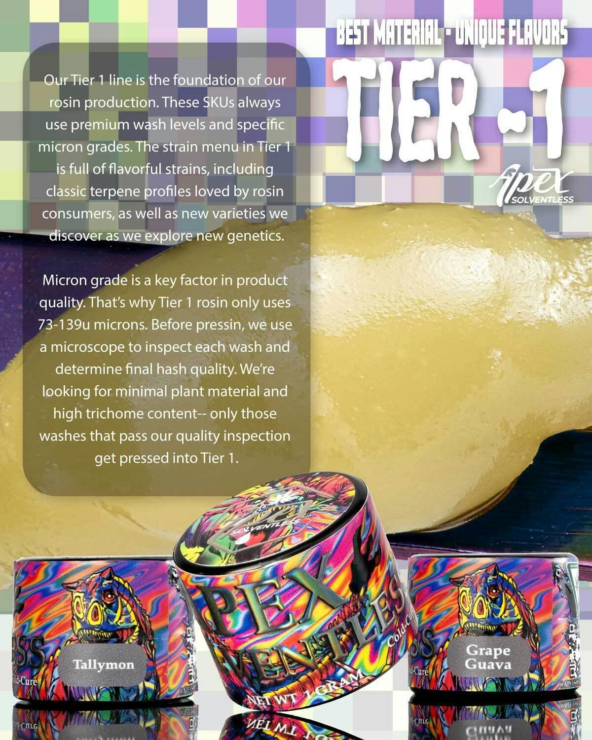 APEX | 1G HASH ROSIN TIER 1 | DIAMOND PUNCH