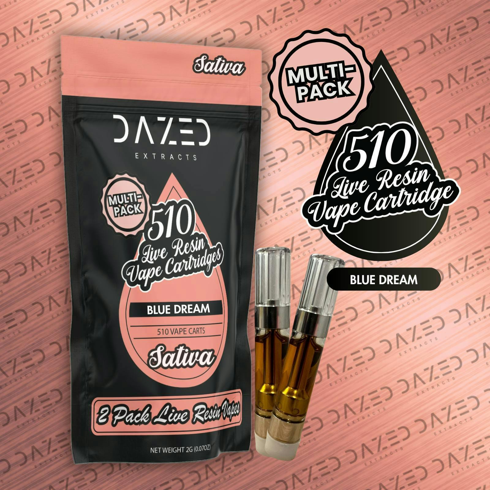 DAZED | 1G LIVE RESIN CART 2PK | BLUE DREAM