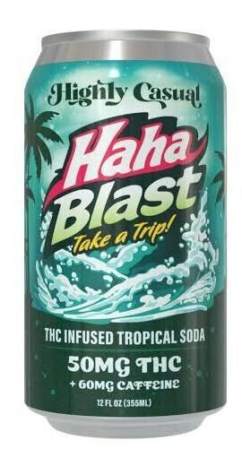 HIGHLY CASUAL | 50MG THC + 60MG CAFFEINE SODA | HAHA BLAST