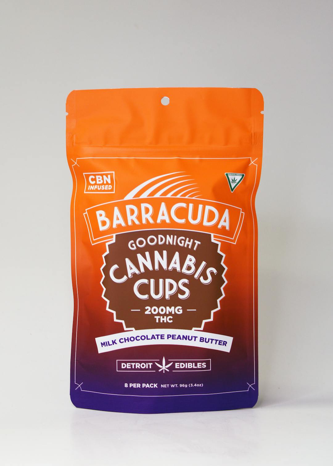 BARRACUDA CUPS - CBN MILK CHOCOLATE PEANUT BUTTER 10 X 20MG