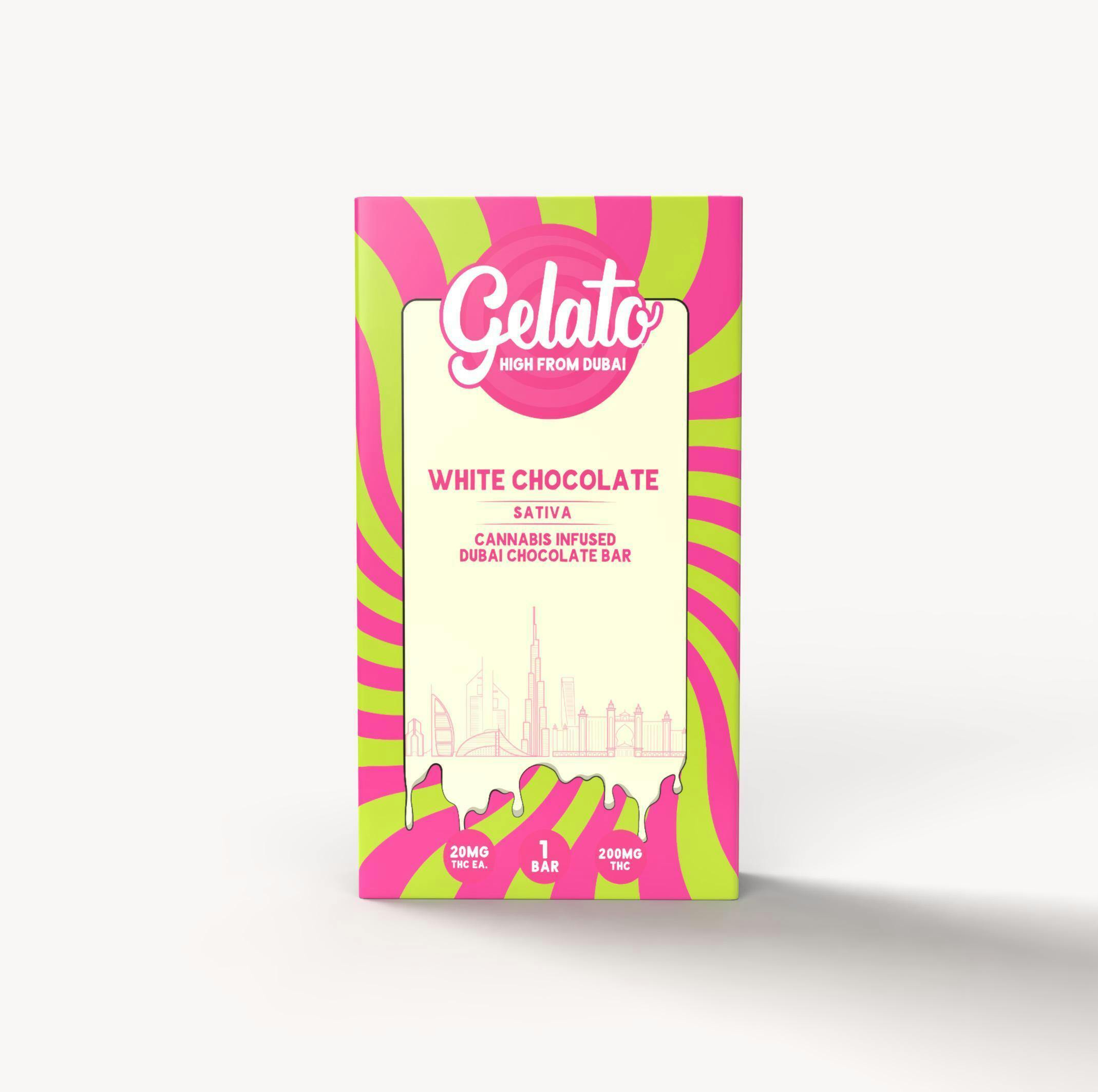 HIGH FROM DUBAI WHITE CHOCOLATE BAR 200MG
