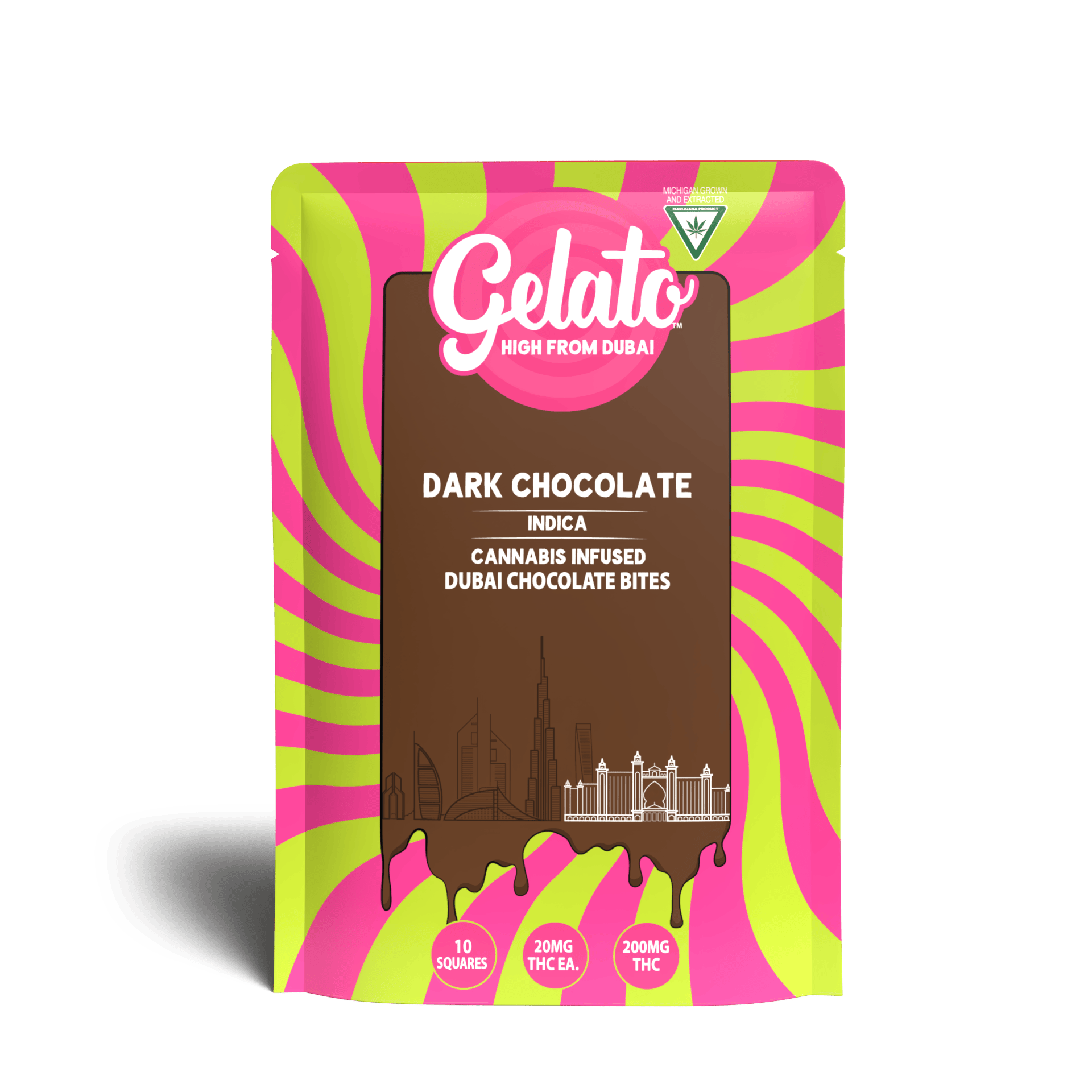 HIGH FROM DUBAI DARK CHOCOLATE BAR 200MG