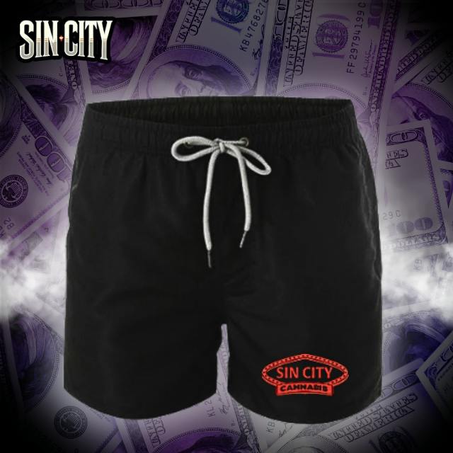 Xl Black Sin City Swim Shorts