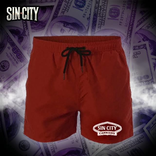 Xl Red Sin City Swim Shorts