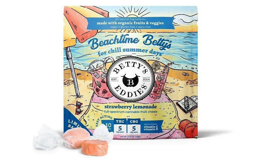 Betty's Eddies Fruit Chews 10pk (50mg) Strawberry Lemonade