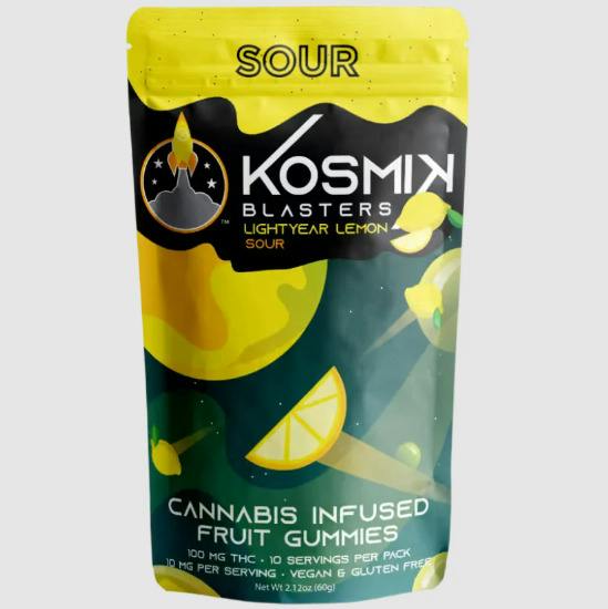 Kosmik Sour Blaster Gummies 20pk (100mg) Lightyear Lemonade