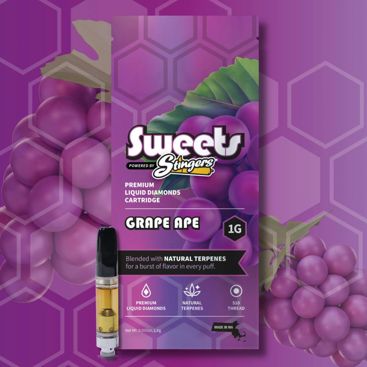 Grape Ape | 510 Cartridge | 1g by Stingers - Brand