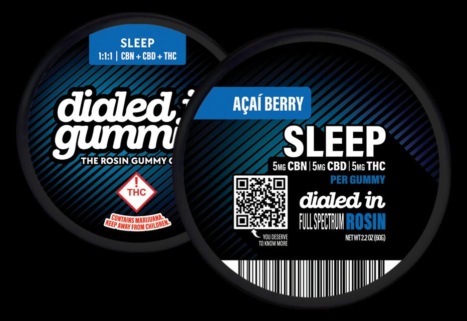 Dialed In - Rosin Gummies - SLEEP 1:1:1 CBD:THC:CBN Acai Berry (I) cannabis product