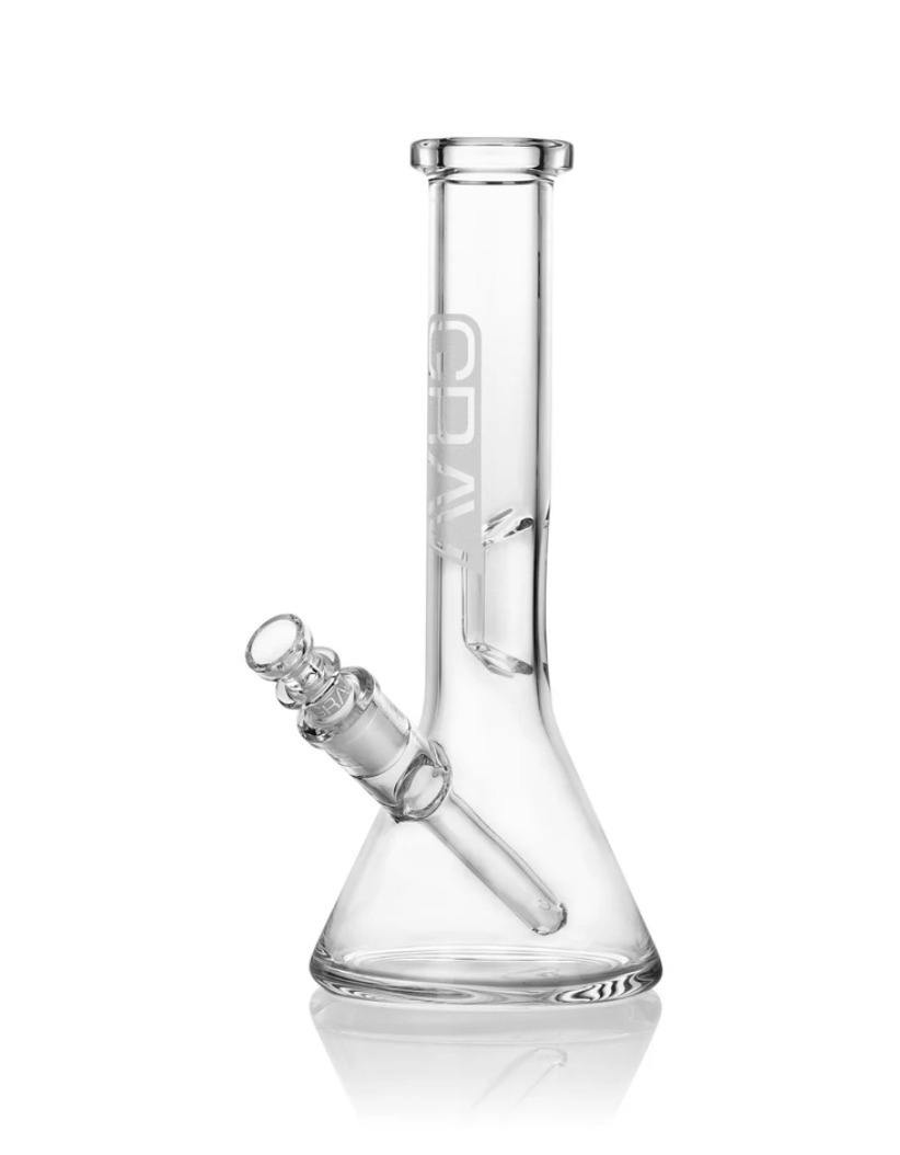 8" Clear Beaker Base Water Pipe