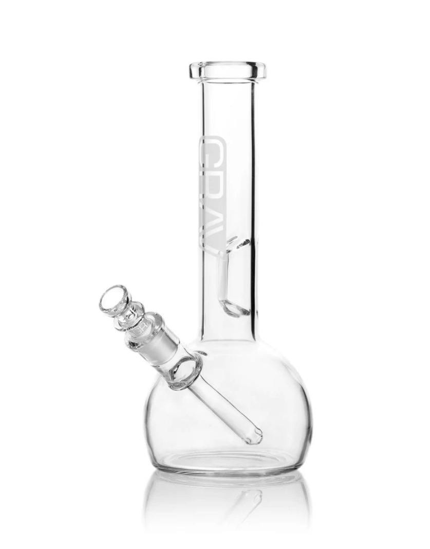8" Clear Round Base Water Pipe