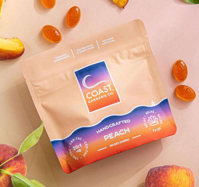 Peach | 20:1 CBD:THC Gummies | 100mg (20pk) | C0070000430 cannabis product